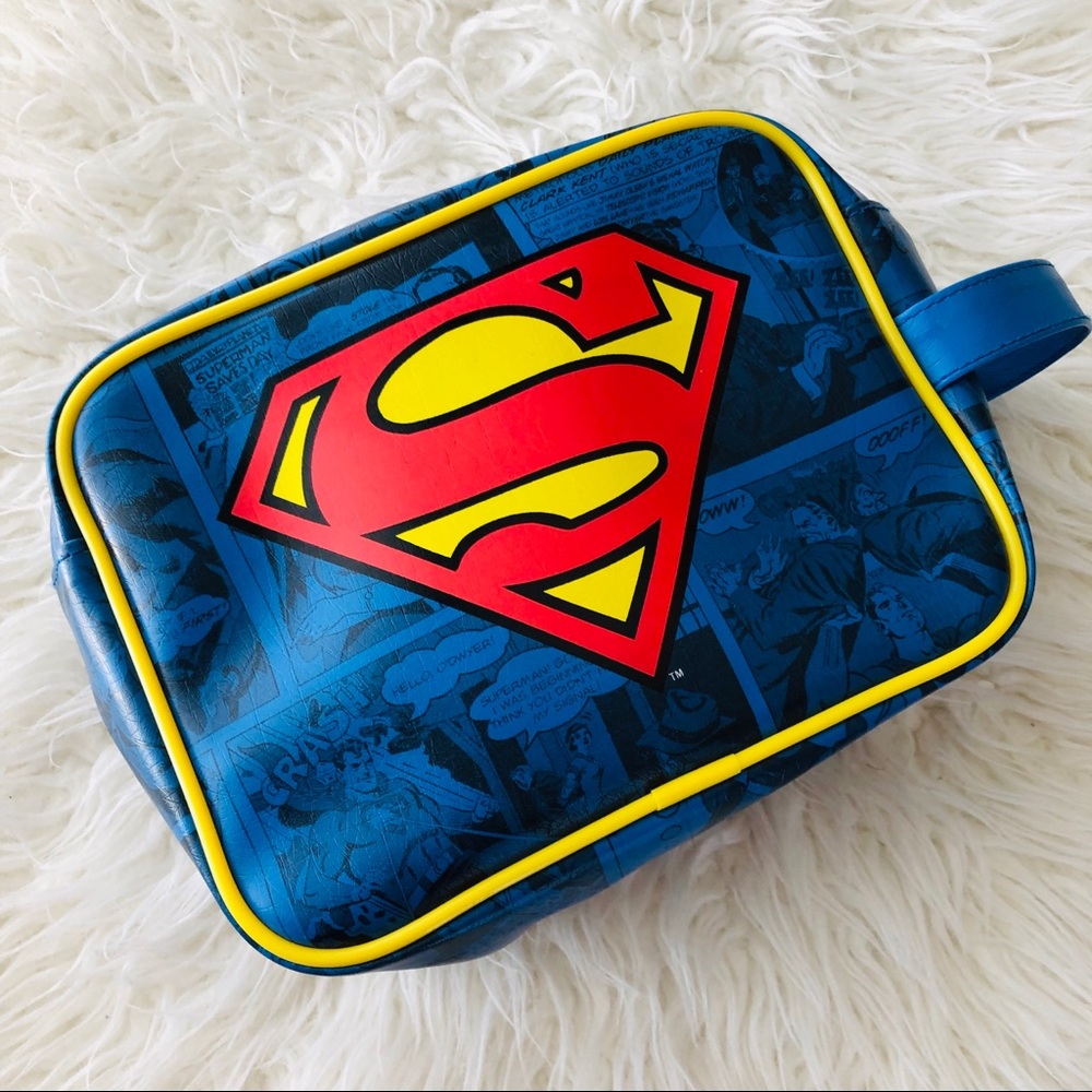 Superman lunch box / cosmetics bag